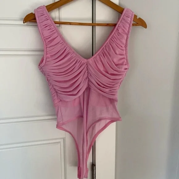 Fashion Nova Ruched Mesh Bodysuit - Picture 11 of 11